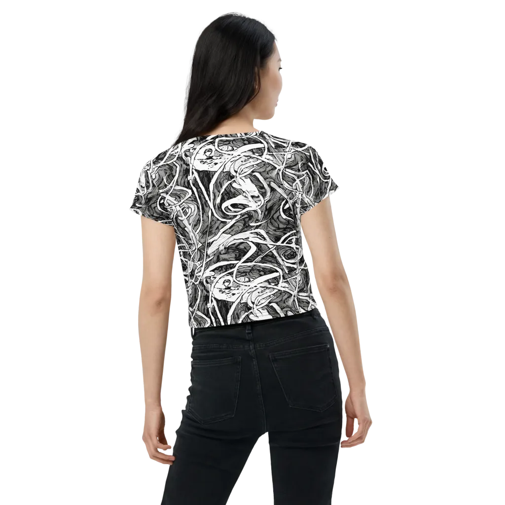 Inkstorm Flow on Crop Tee — Back