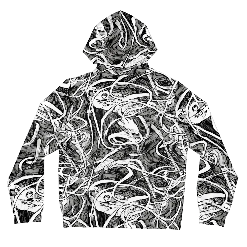 Inkstorm Flow on Women's Full-Zip Hoodie — Back