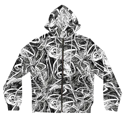 Inkstorm Flow on a Women's Full-Zip Hoodie
