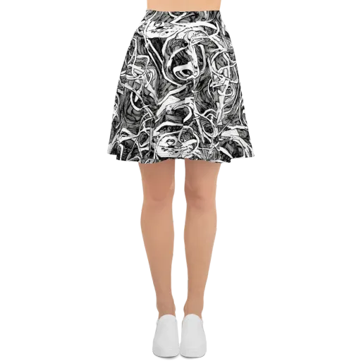 Inkstorm Flow on a Skater Skirt