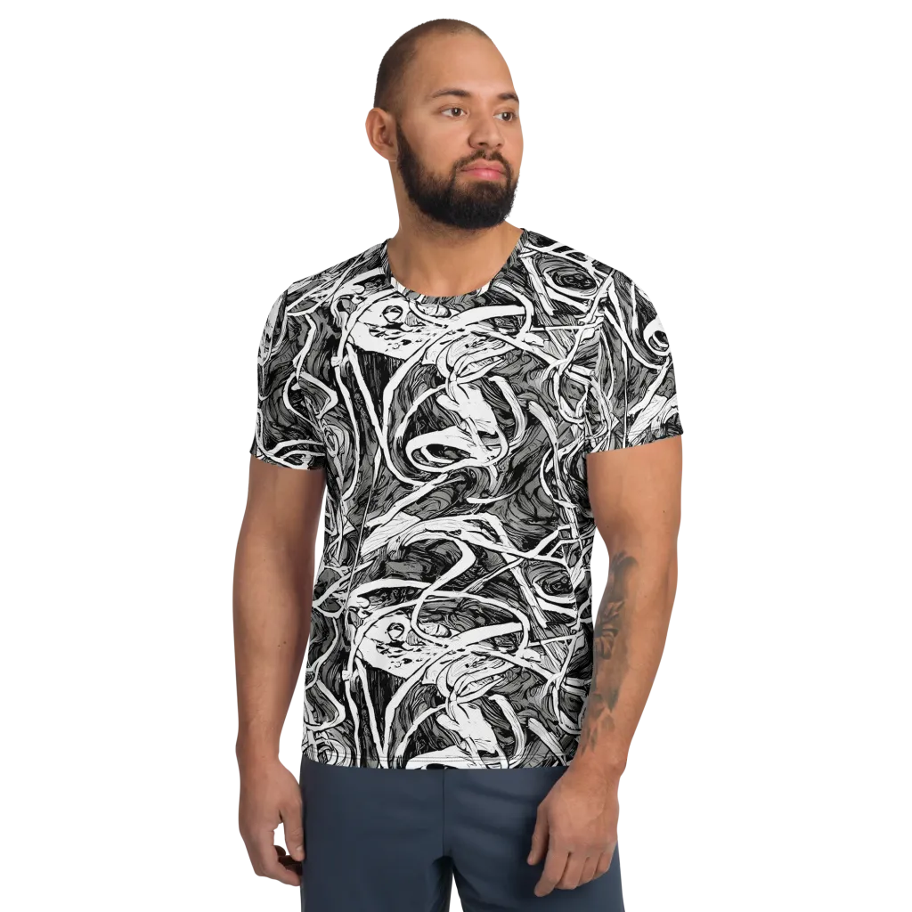 Inkstorm Flow on Men's Athletic T-Shirt — Front