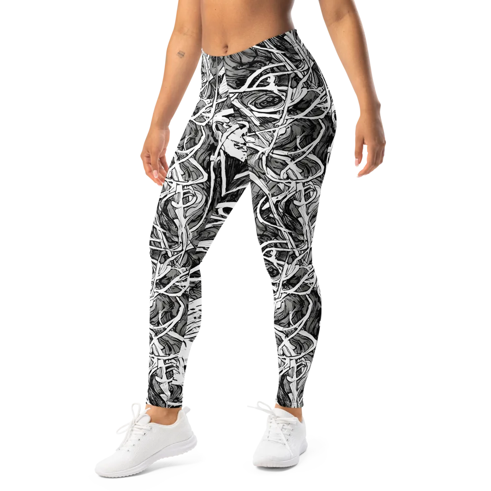 Inkstorm Flow on Leggings — Left Front