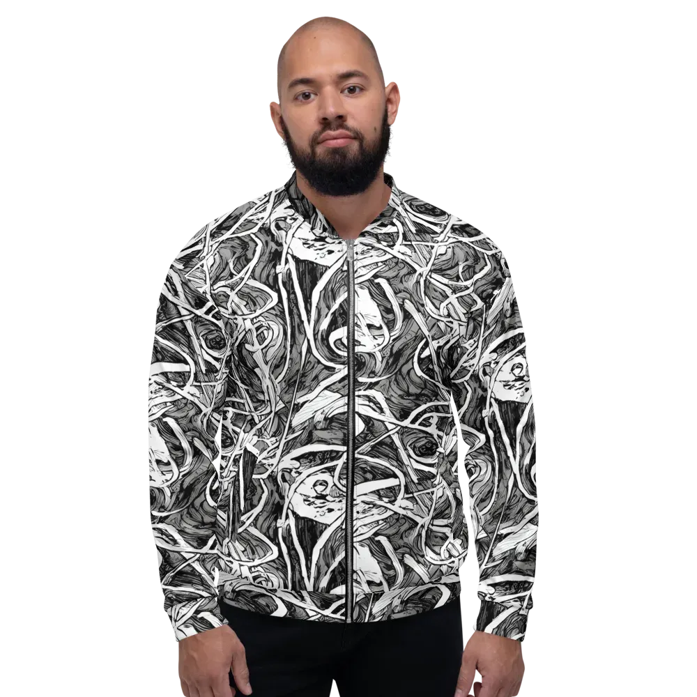 Inkstorm Flow on Bomber Jacket — Front