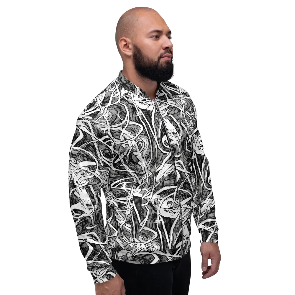 Inkstorm Flow on Bomber Jacket — Right