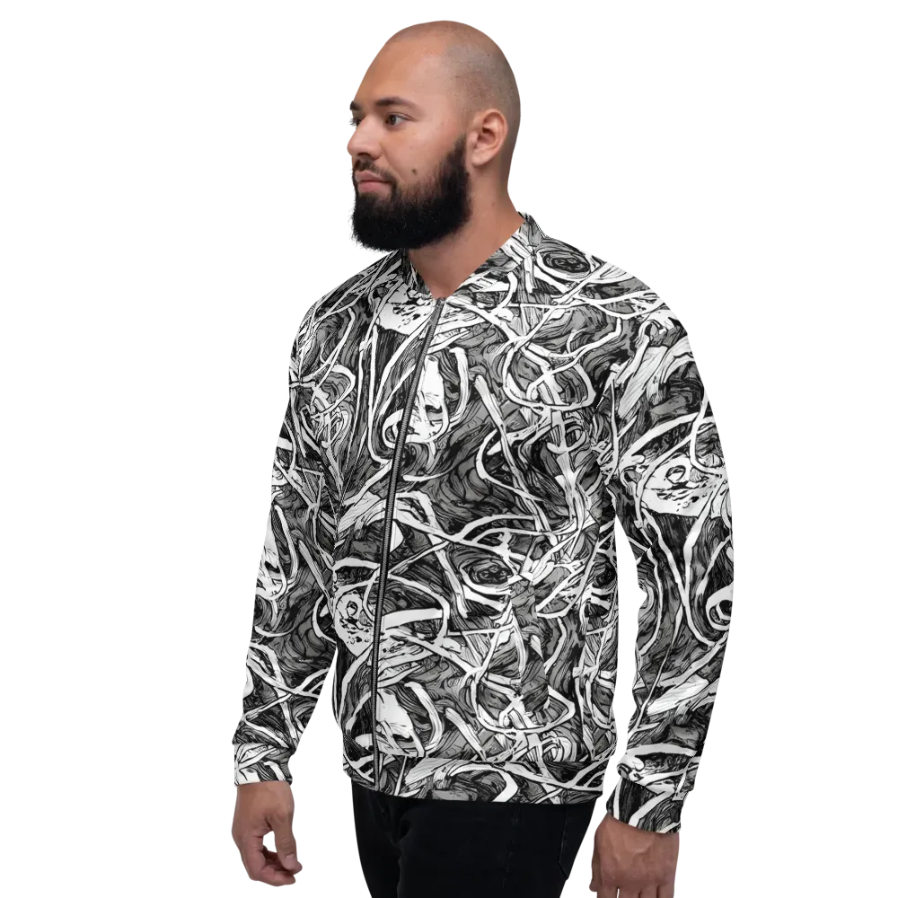 Inkstorm Flow on Bomber Jacket — Left