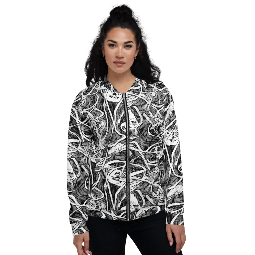 Inkstorm Flow on Bomber Jacket — Front