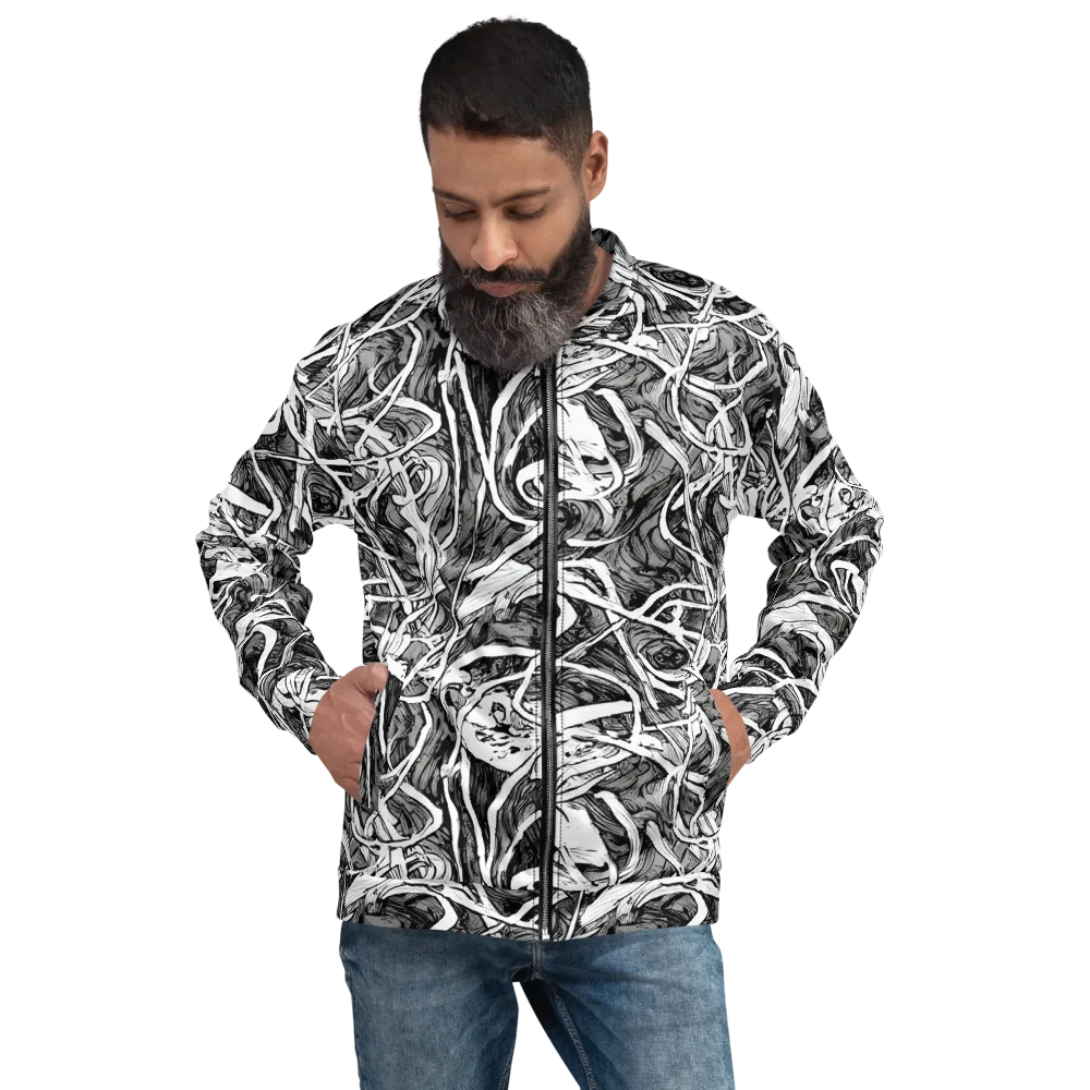 Inkstorm Flow on Bomber Jacket — Front