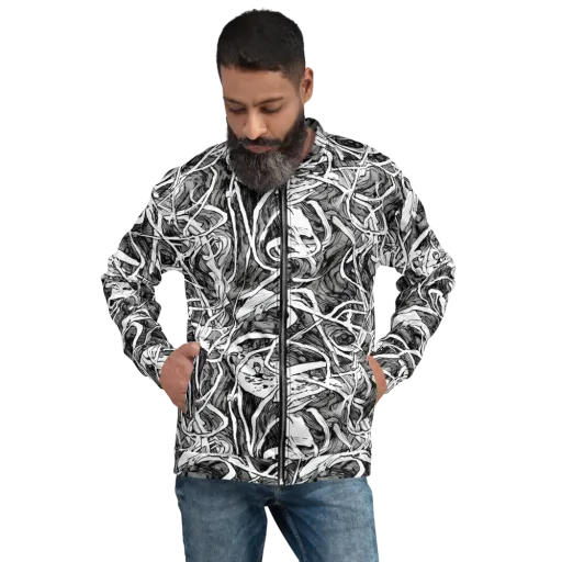 Inkstorm Flow on a Bomber Jacket
