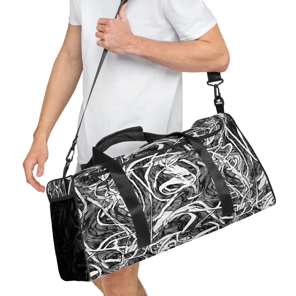 Inkstorm Flow on Duffle Bag — Right Front