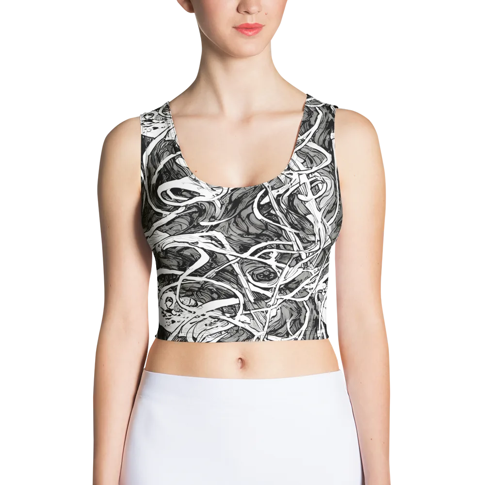Inkstorm Flow on Crop Top — Front