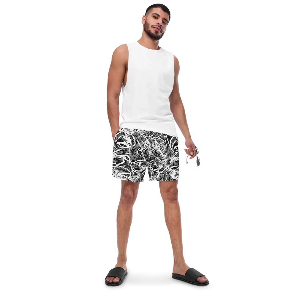 Inkstorm Flow on Swim Trunks — Front