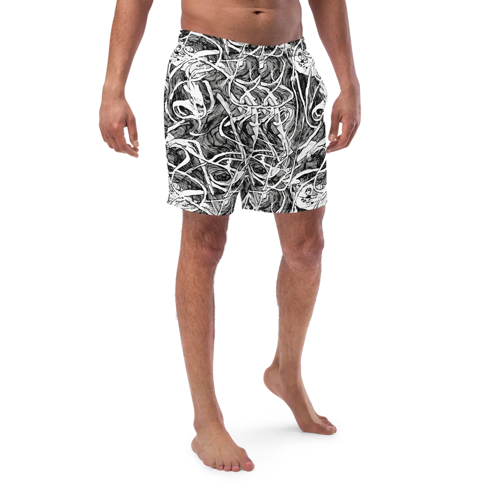 Inkstorm Flow on Swim Trunks — Front