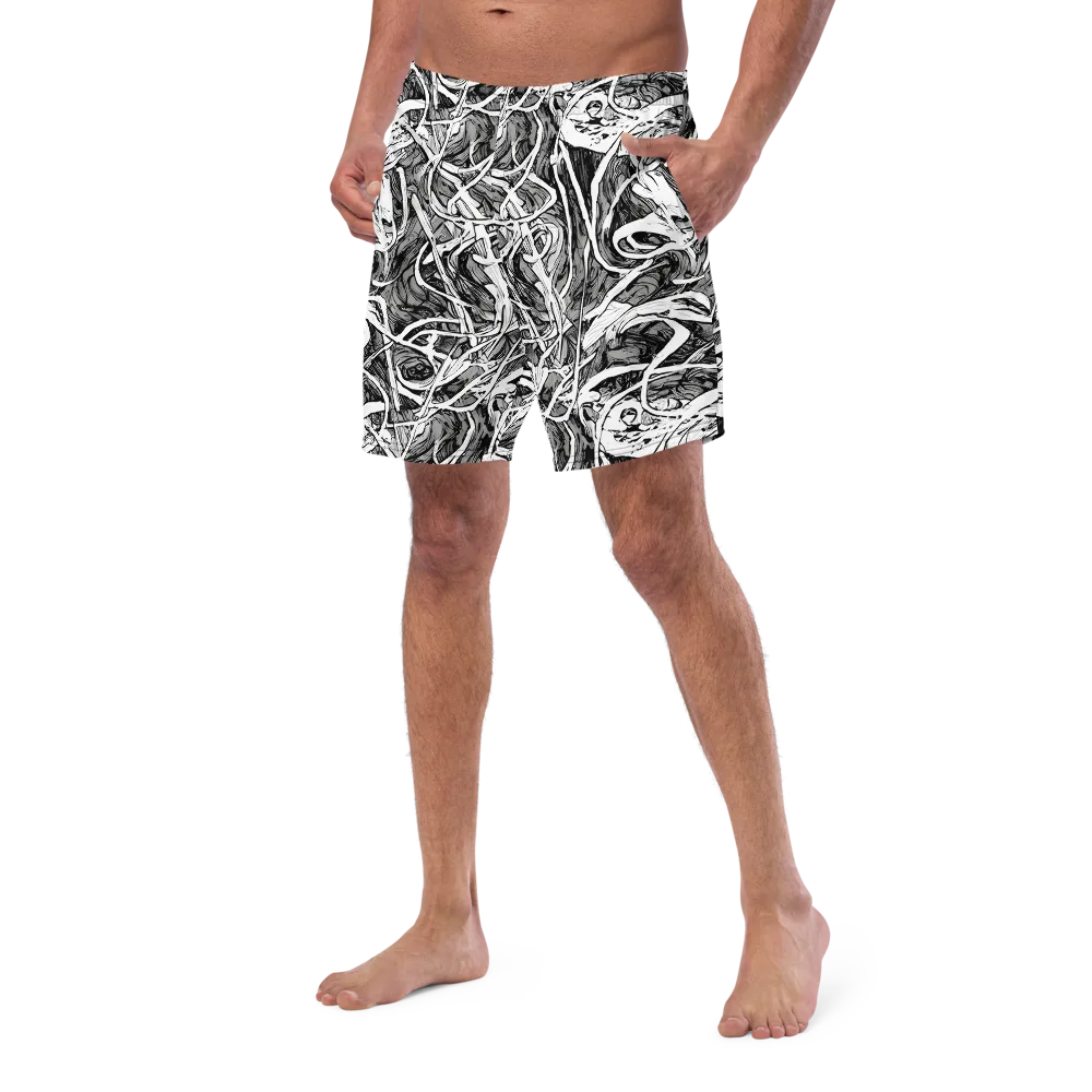 Inkstorm Flow on Swim Trunks — Left Front
