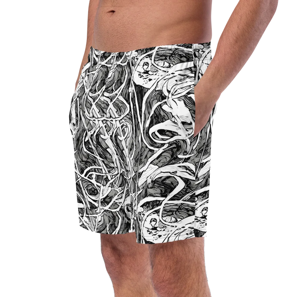 Inkstorm Flow on Swim Trunks — Left Front