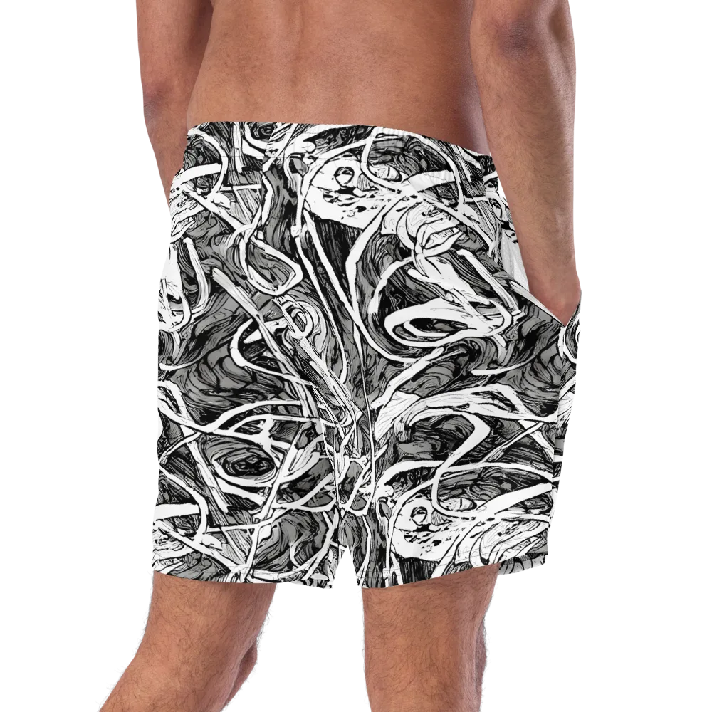 Inkstorm Flow on Swim Trunks — Right Back