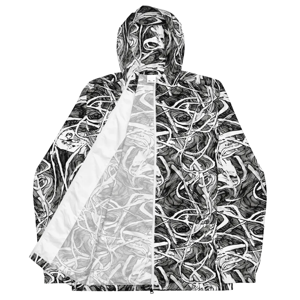 Inkstorm Flow on Men's Windbreaker — Front