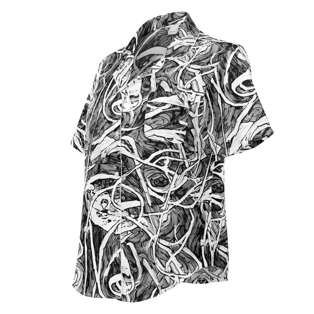 Inkstorm Flow on Women's Short Sleeve Pajama Top — Left Front