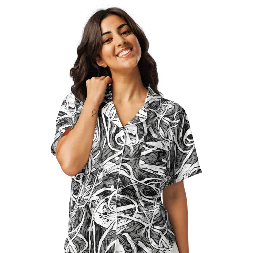 Inkstorm Flow on a Women's Short Sleeve Pajama Top