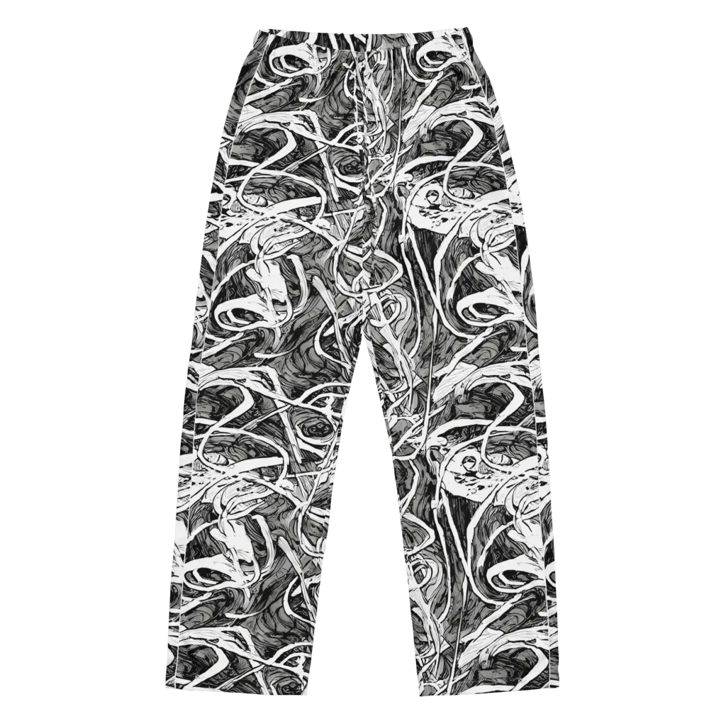 Inkstorm Flow on Women's Pajama Pants — Front