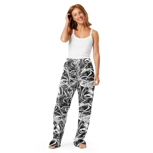 Inkstorm Flow on a Women's Pajama Pants