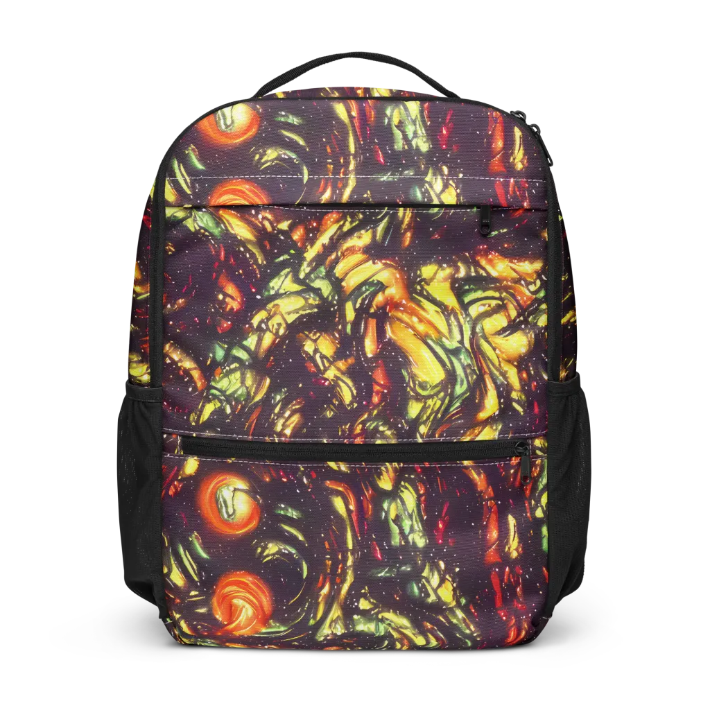 Cosmic Wildfire on Utility Backpack — Front