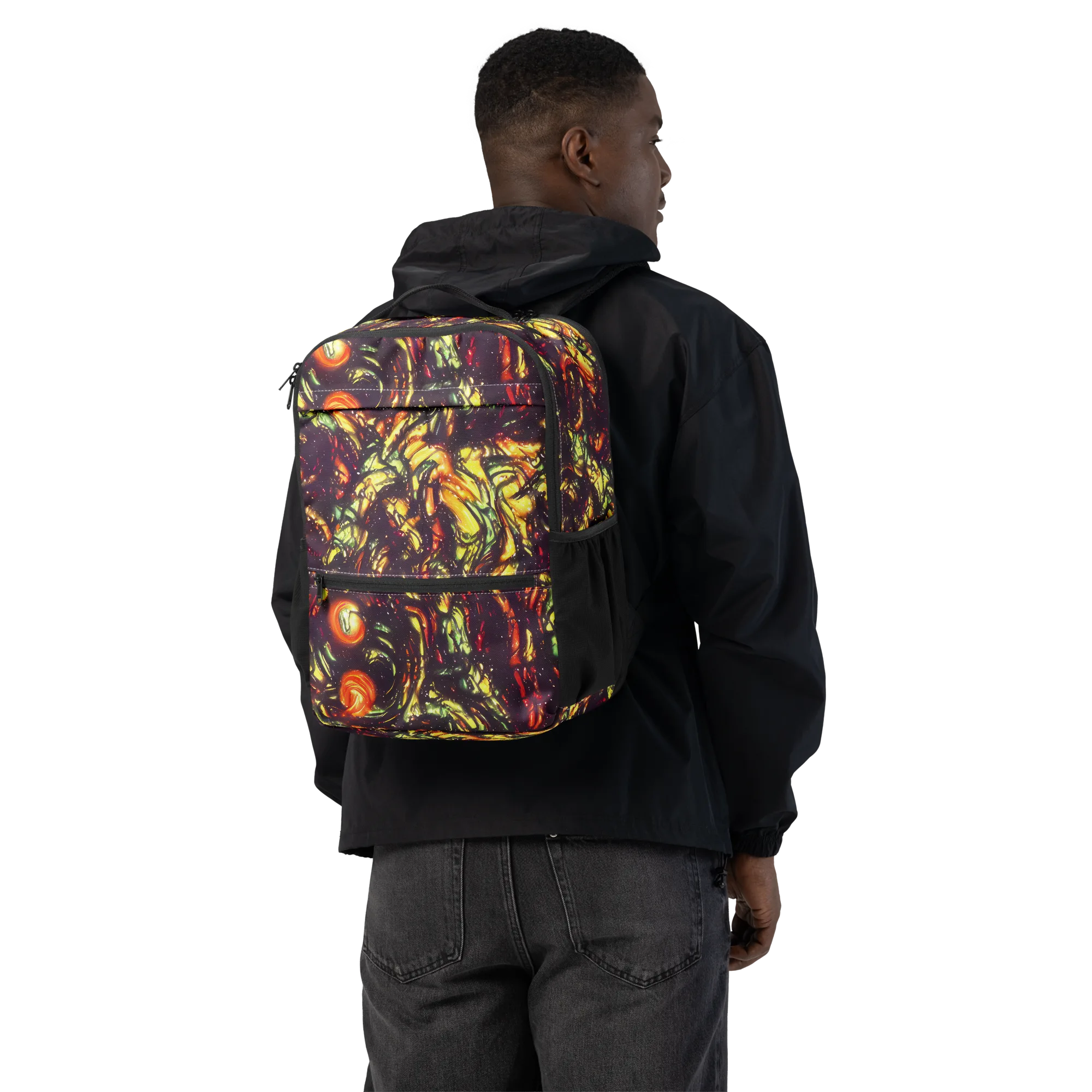Cosmic Wildfire on Utility Backpack — Back