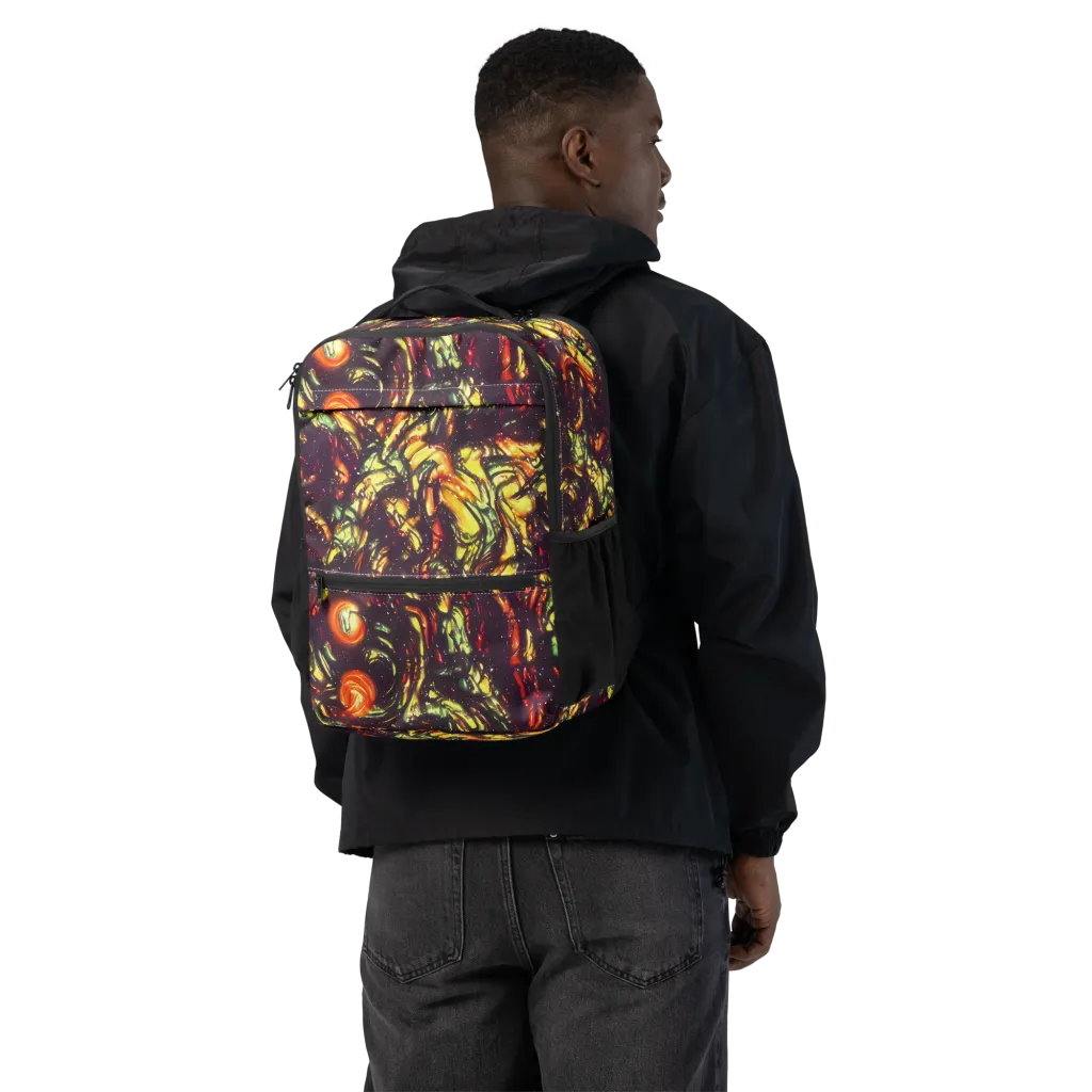 Cosmic Wildfire on Utility Backpack — Back