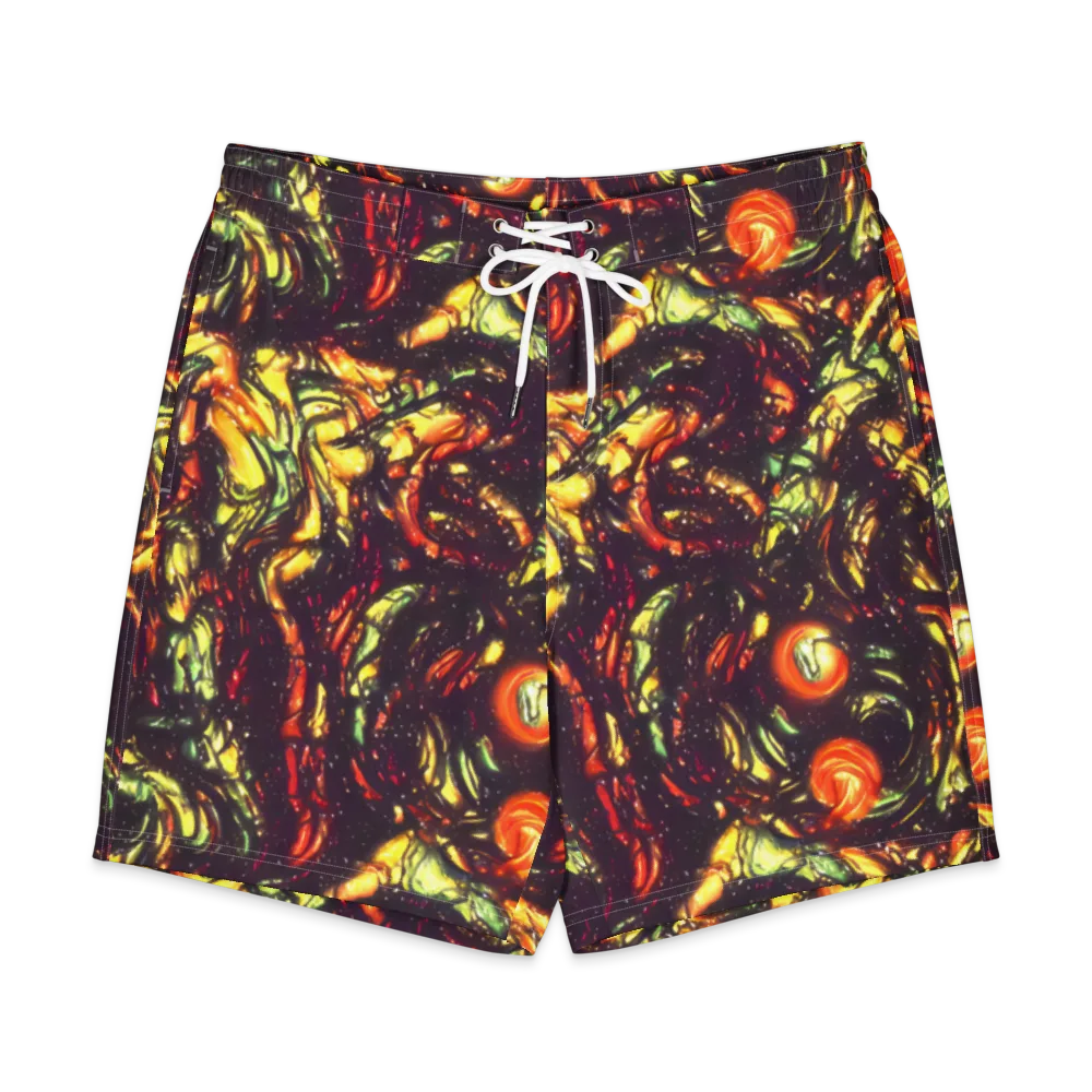 Cosmic Wildfire on Men's Board Shorts — Front