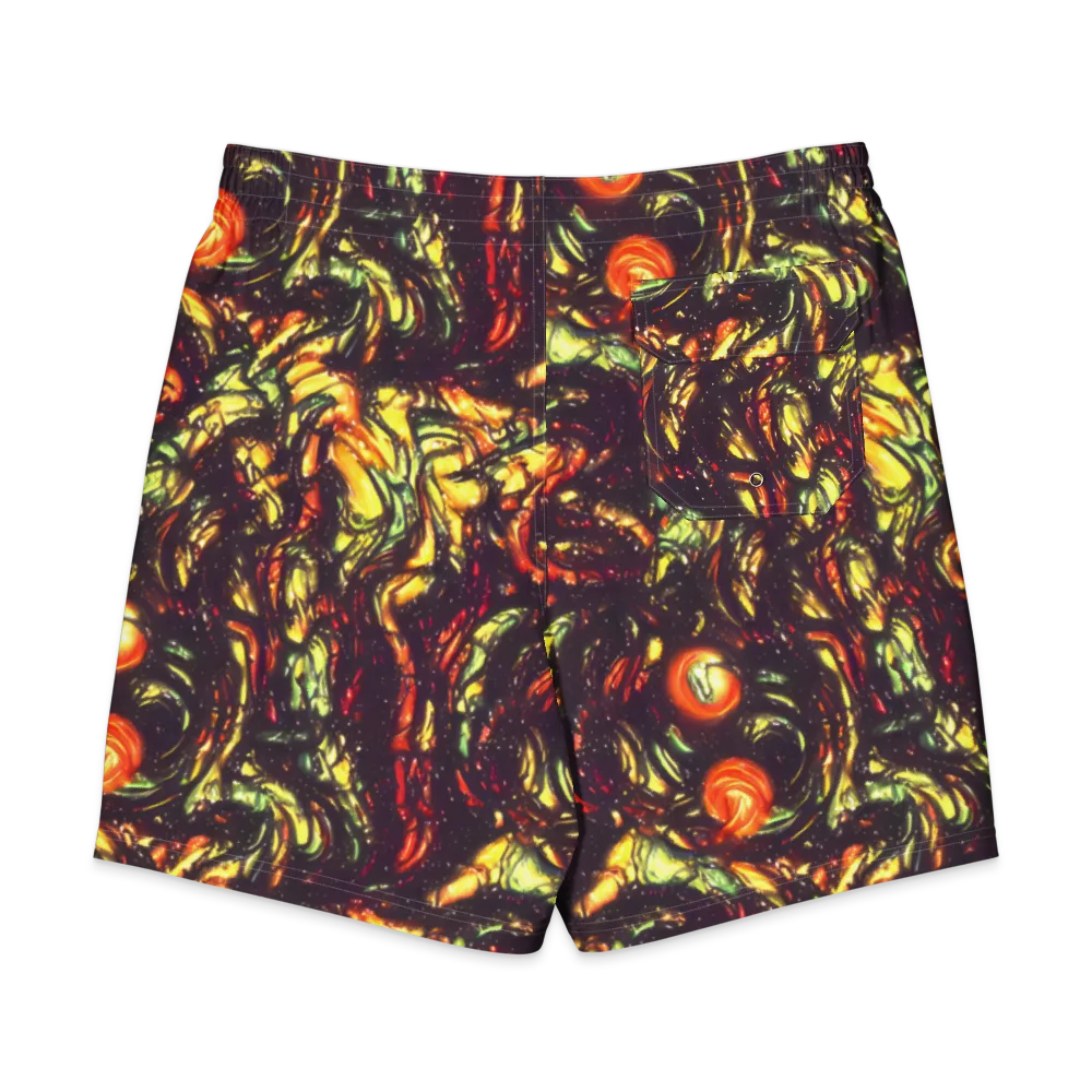 Cosmic Wildfire on Men's Board Shorts — Back