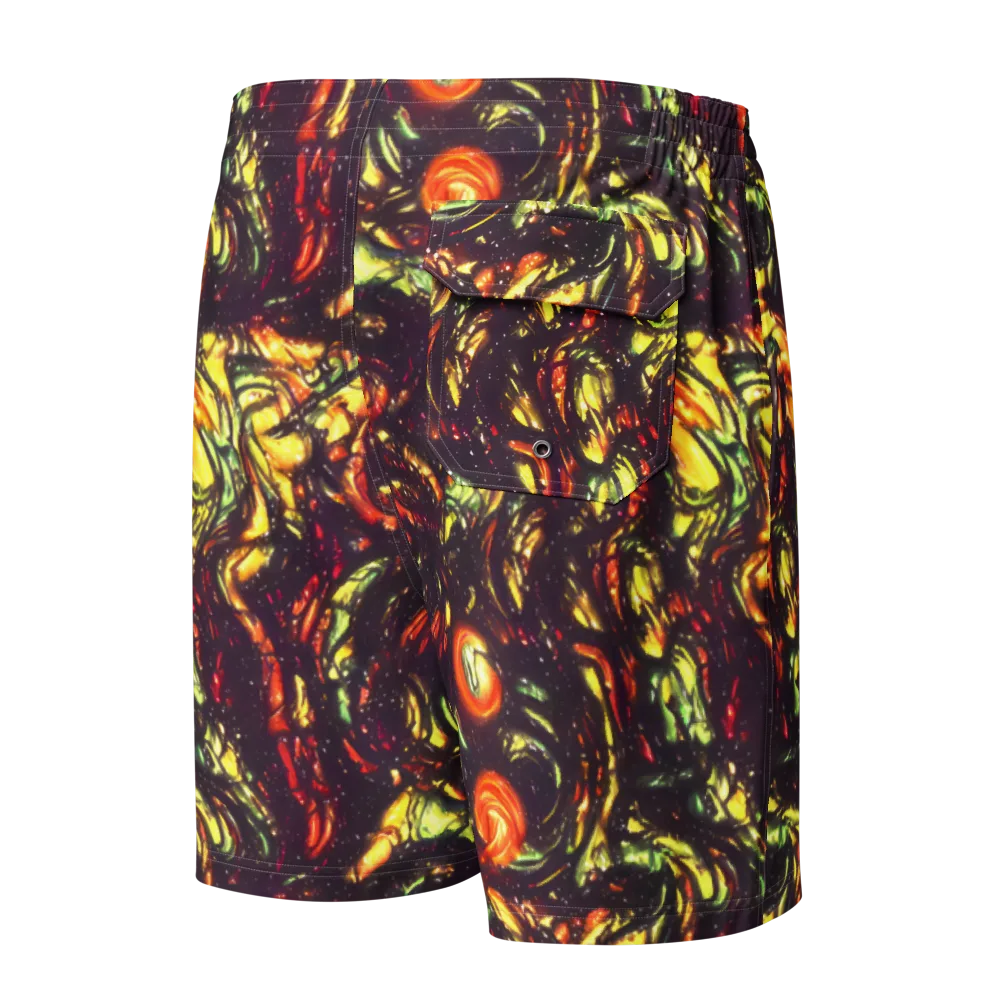 Cosmic Wildfire on Men's Board Shorts — Back