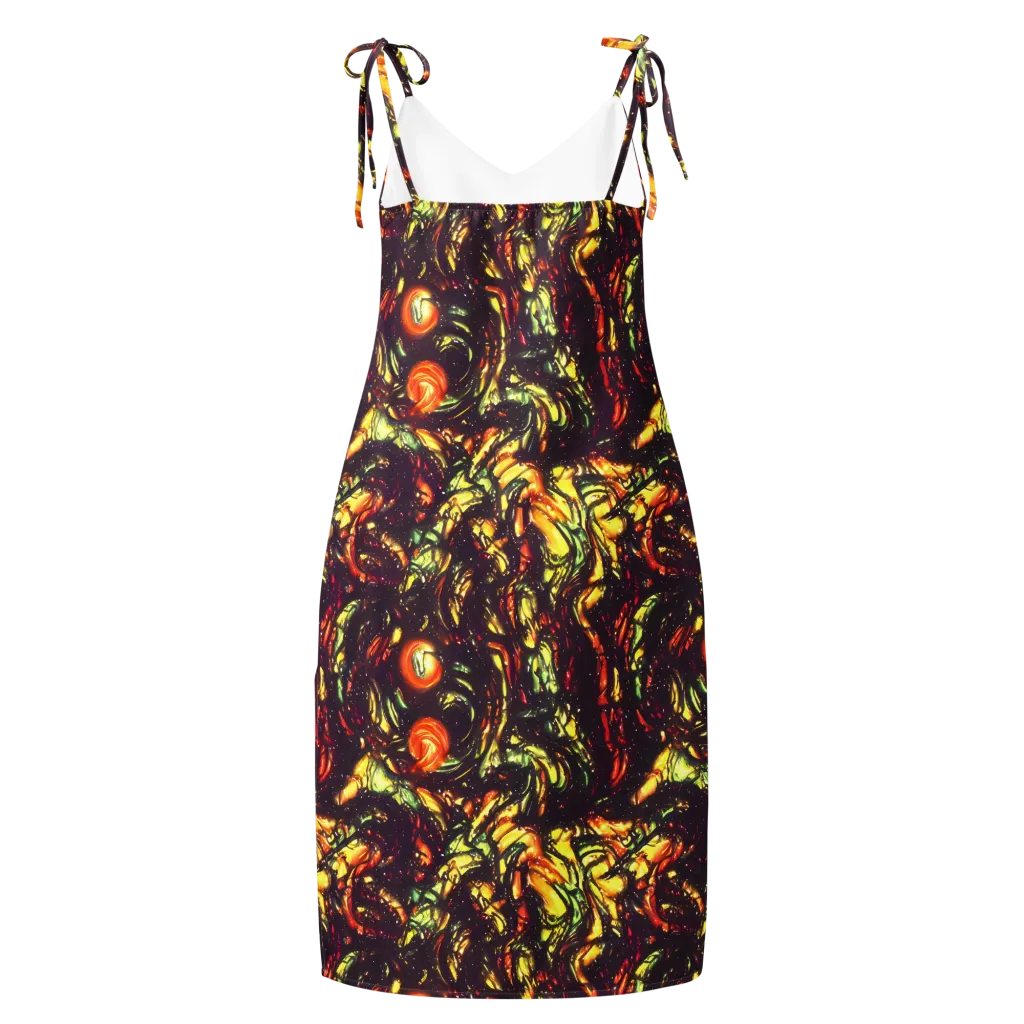 Cosmic Wildfire on Slip Dress — Back