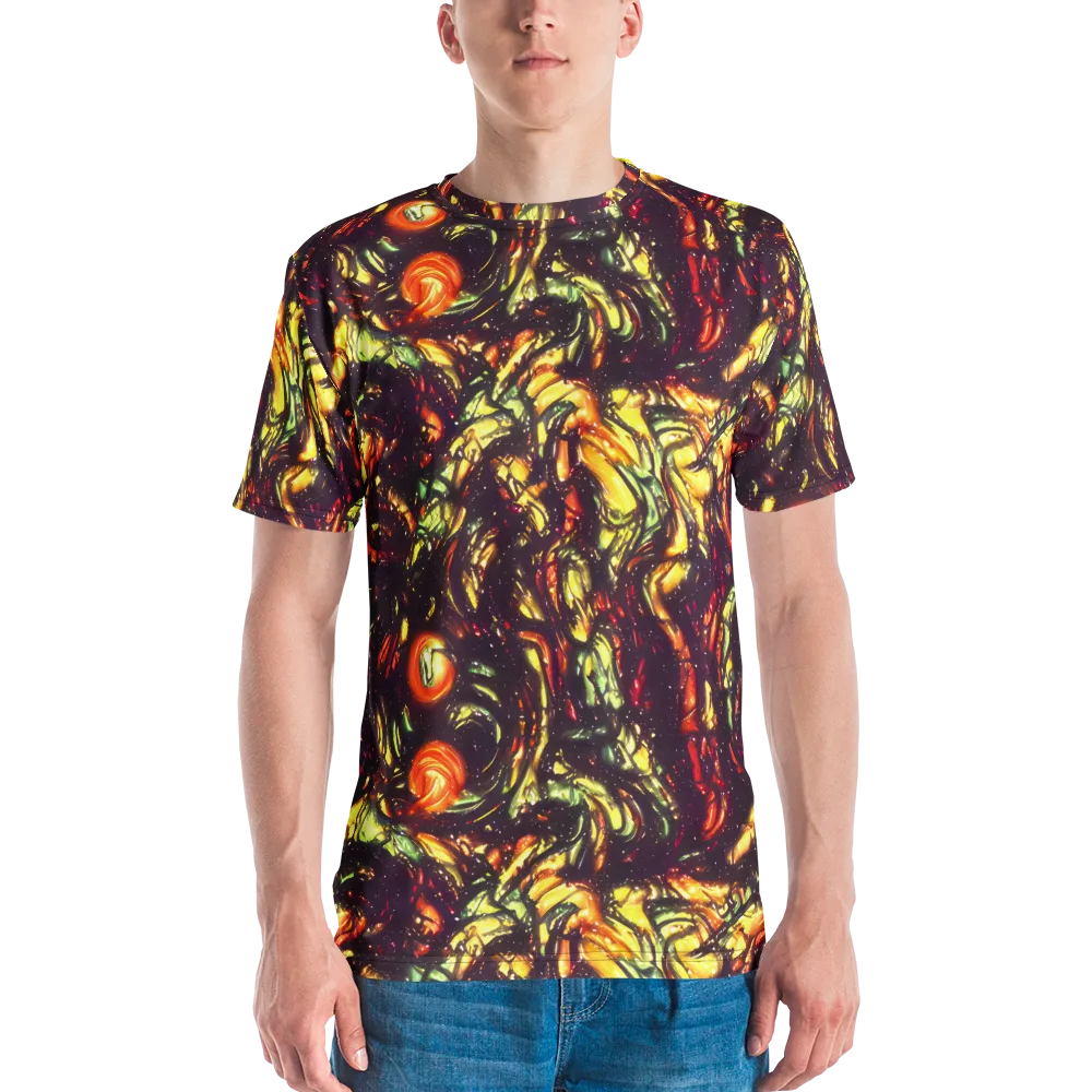 Cosmic Wildfire on Men's Crew Neck T-Shirt — Front