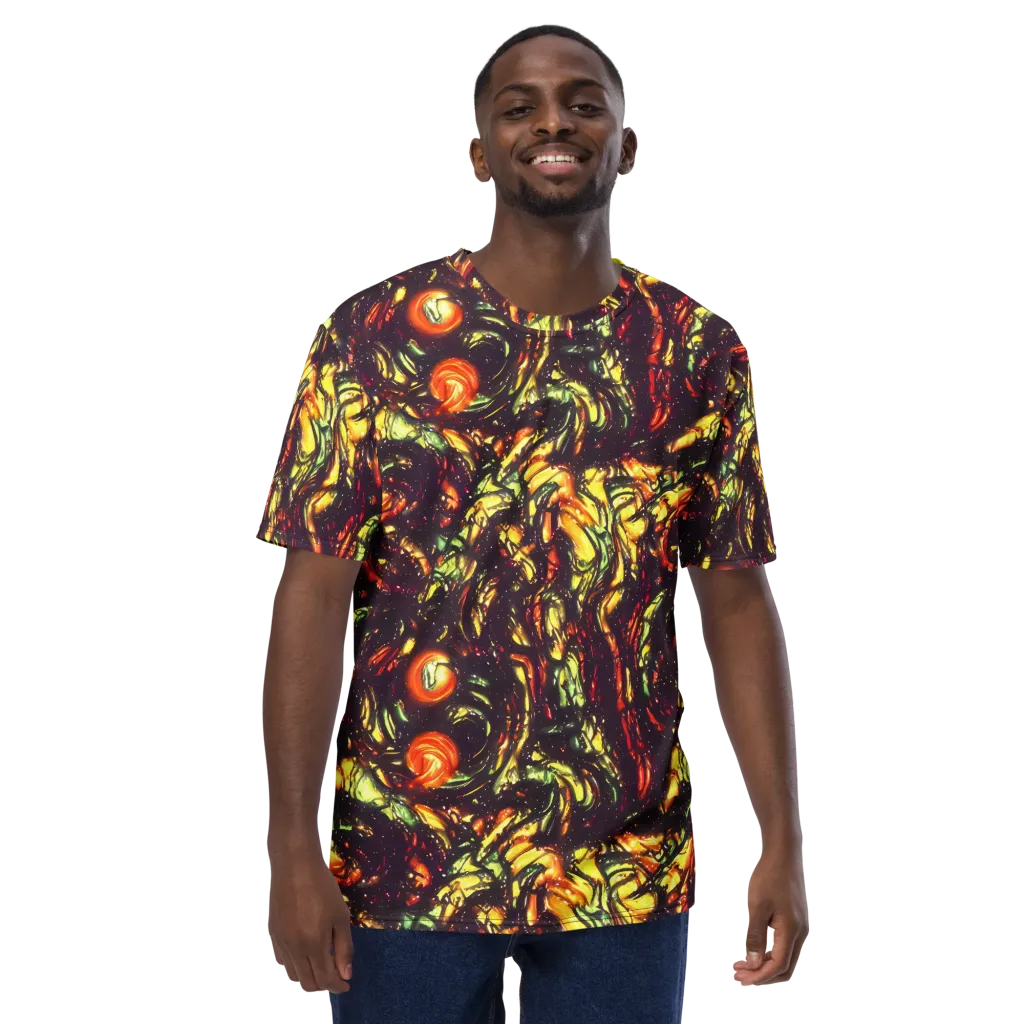 Cosmic Wildfire on Men's Crew Neck T-Shirt — Front