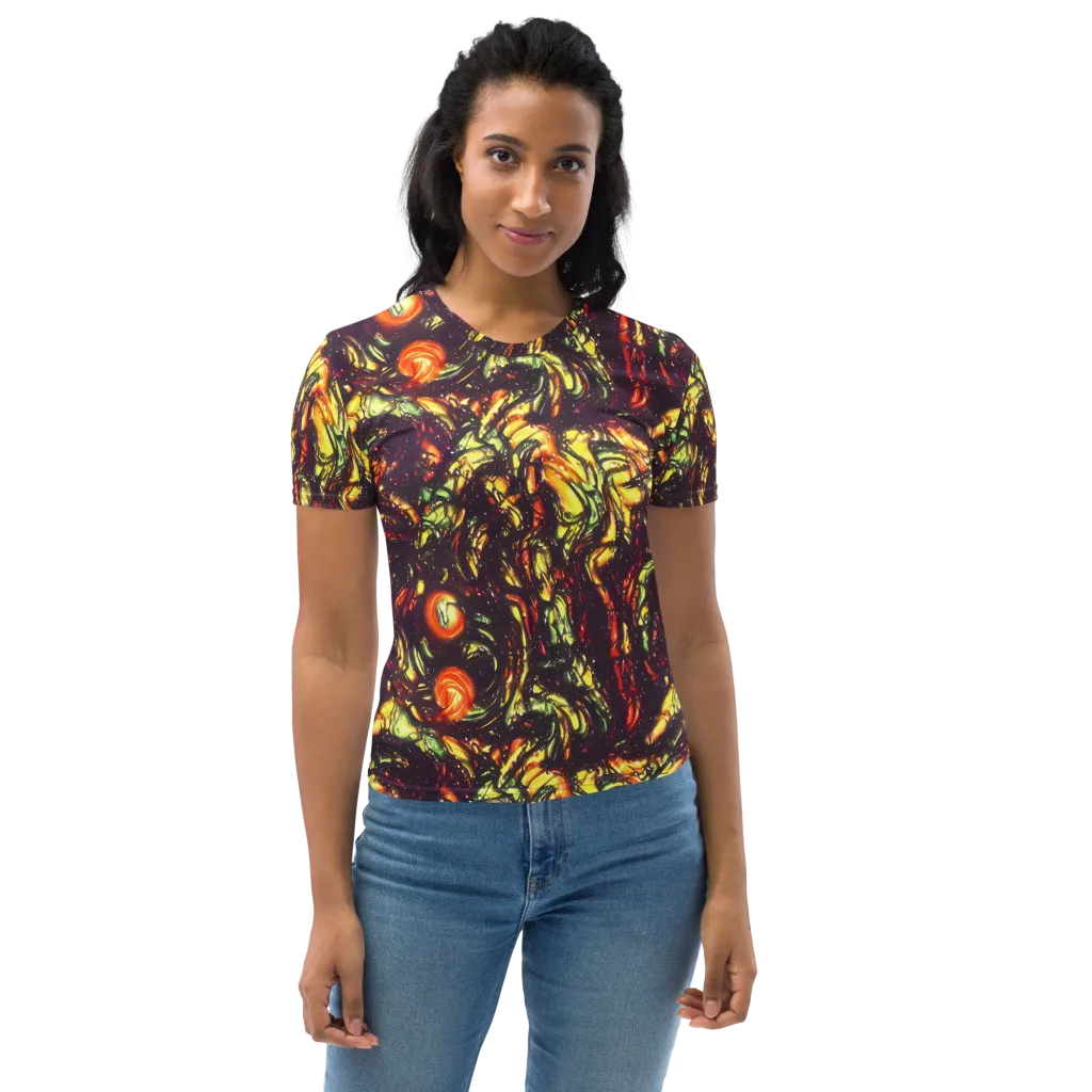 Cosmic Wildfire on Women's Crew Neck T-Shirt — Front