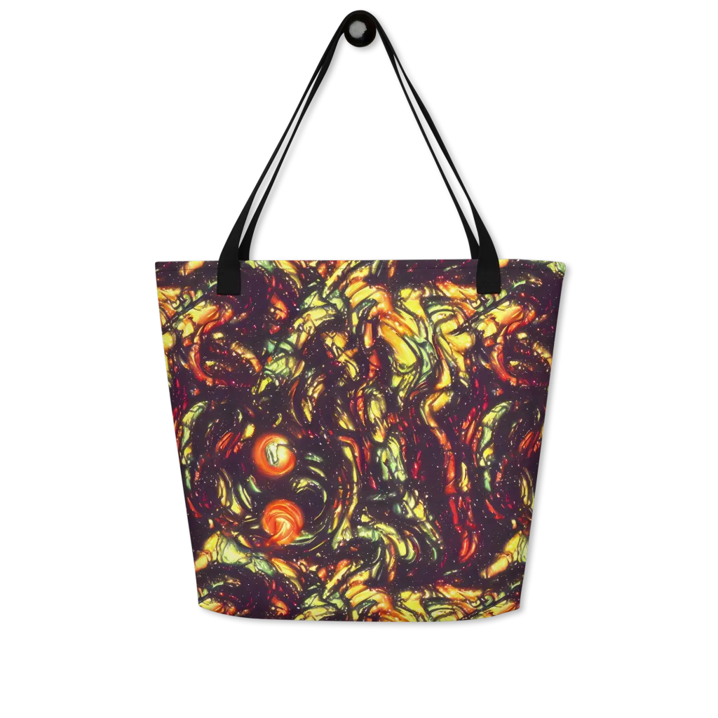 Cosmic Wildfire on Large Tote Bag W/ Pocket — Front