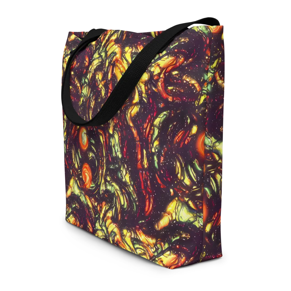 Cosmic Wildfire on Large Tote Bag W/ Pocket — Front