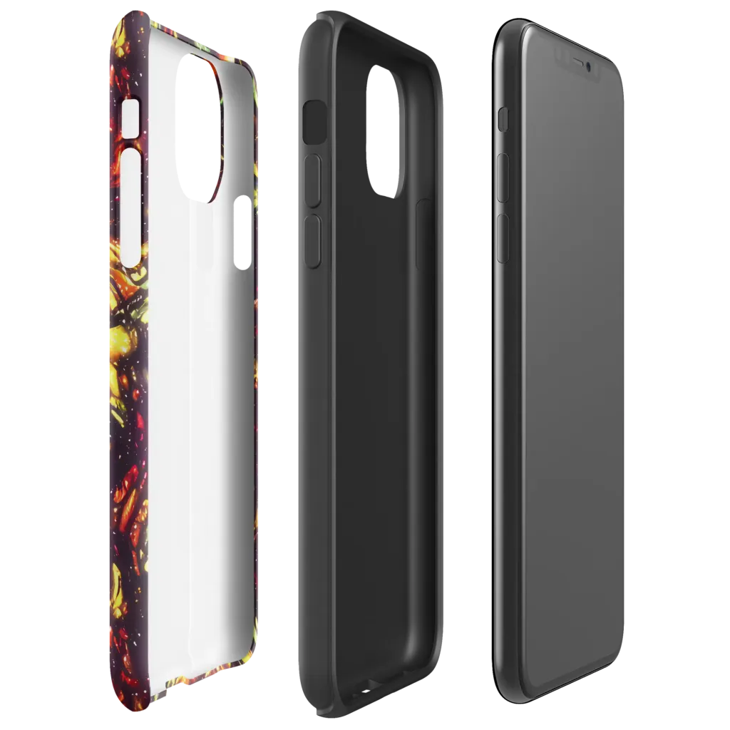 Cosmic Wildfire on Tough Case for iPhone® — Right