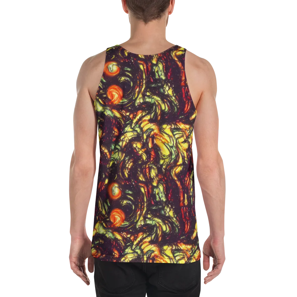 Cosmic Wildfire on Men's Tank Top — Back