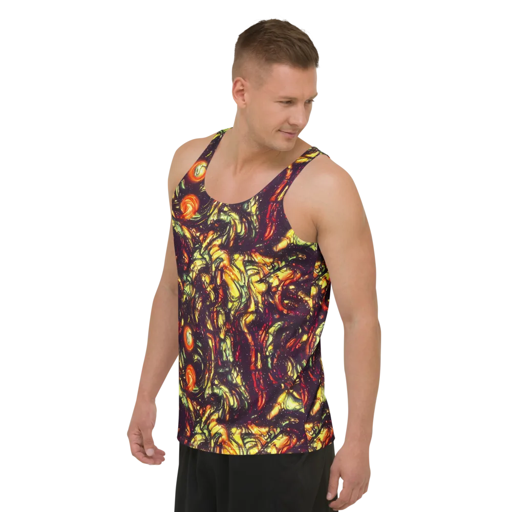 Cosmic Wildfire on Men's Tank Top — Left Front