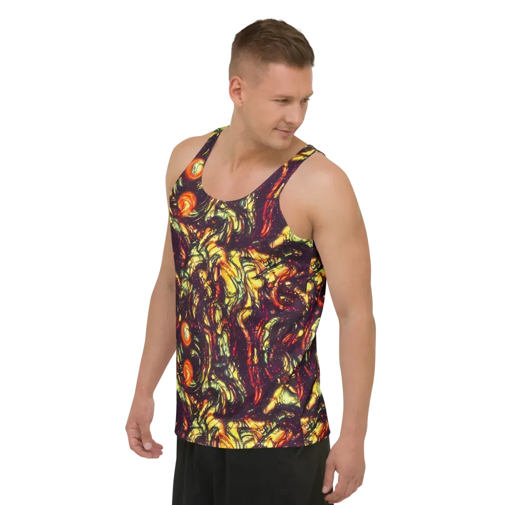 Cosmic Wildfire on Men's Tank Top — Left Front