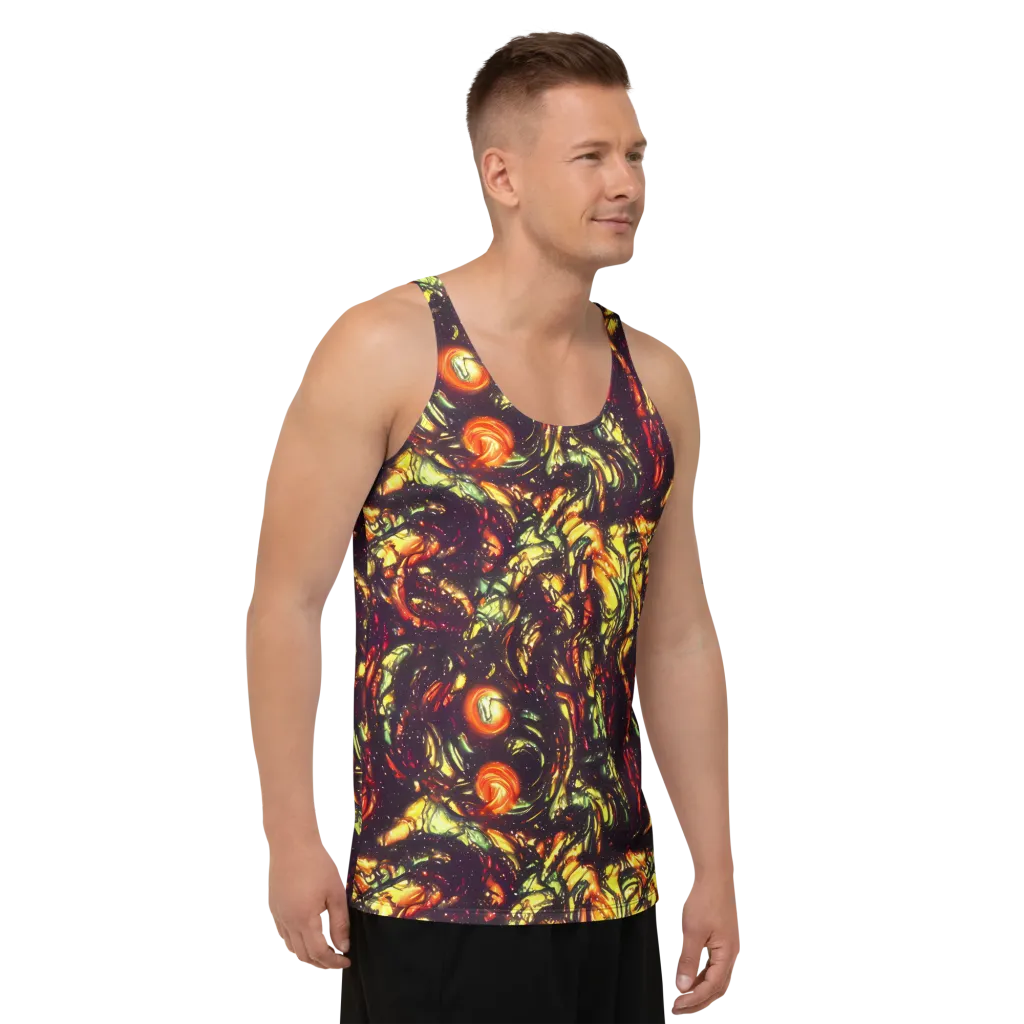 Cosmic Wildfire on Men's Tank Top — Right Front