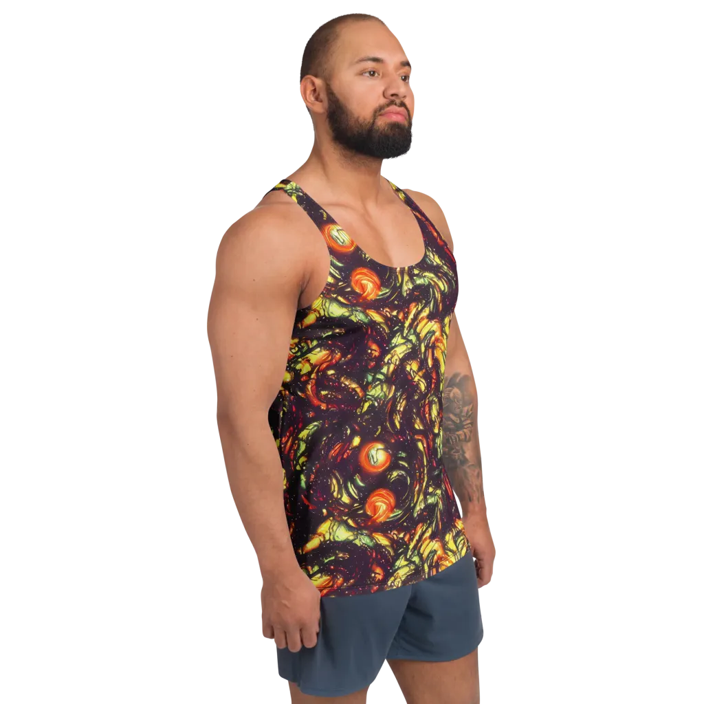Cosmic Wildfire on Men's Tank Top — Right Front