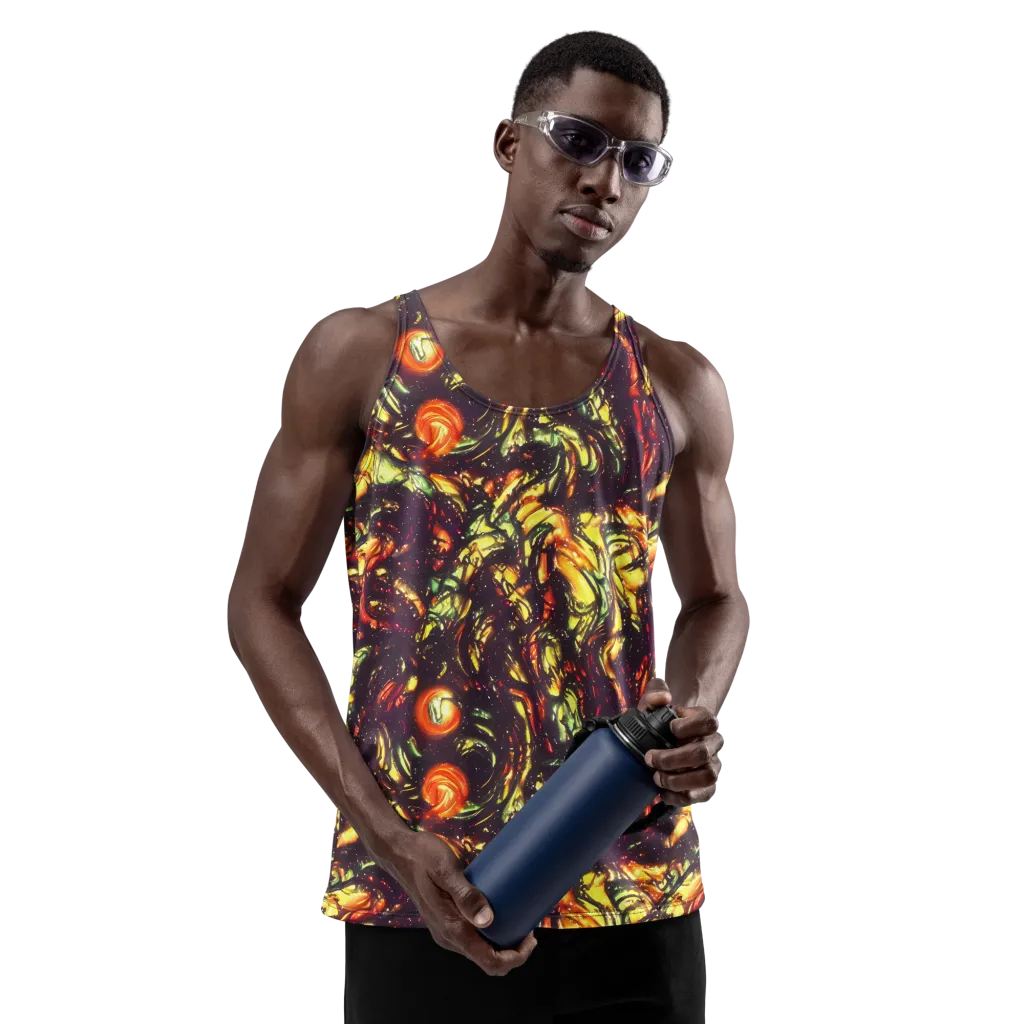 Cosmic Wildfire on Men's Tank Top — Front