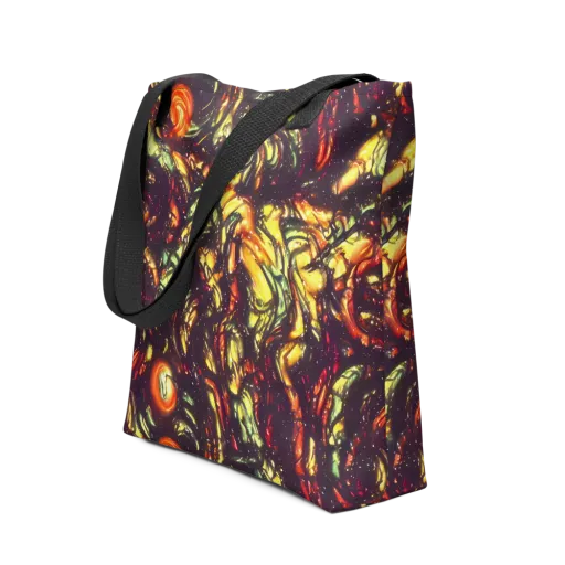 Cosmic Wildfire on a Tote Bag