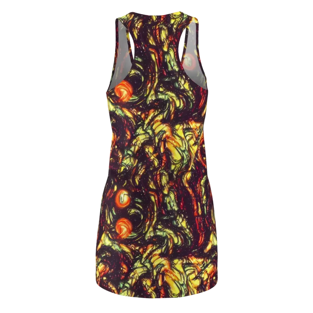 Cosmic Wildfire on Racerback Dress — Back