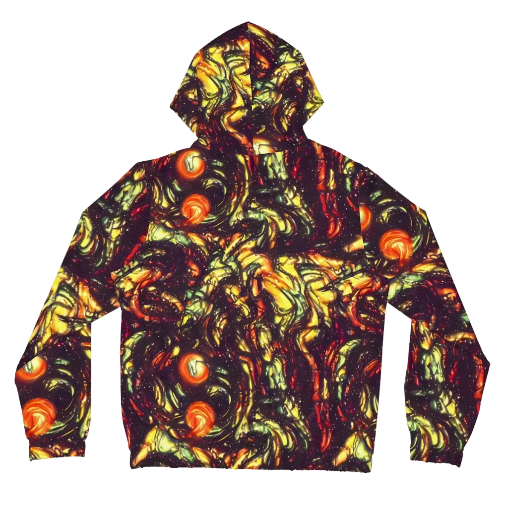 Cosmic Wildfire on Women's Full-Zip Hoodie — Back
