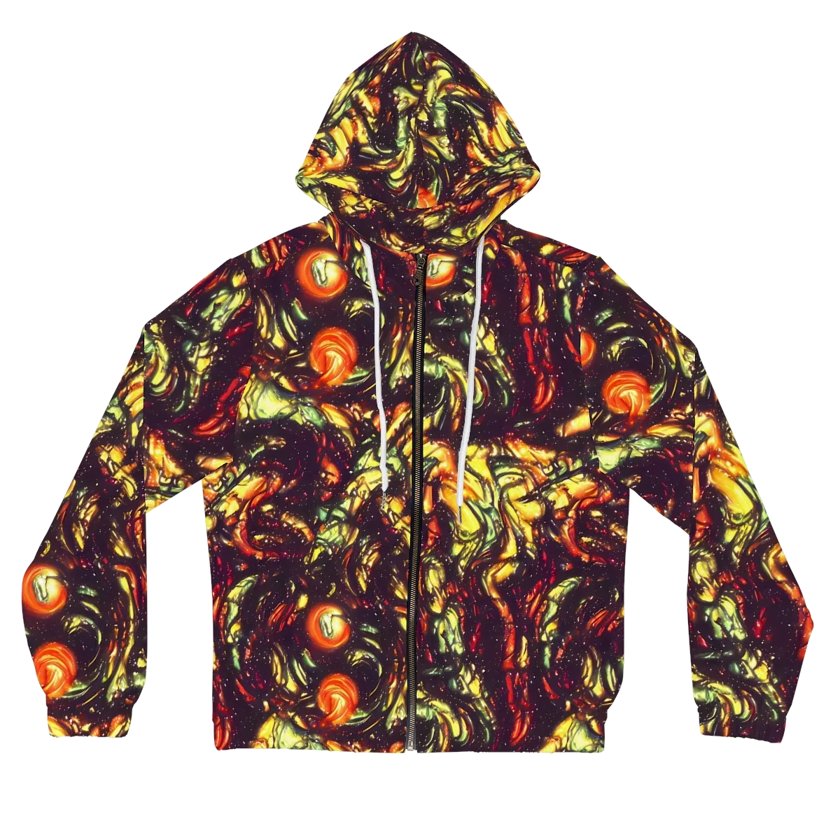 Cosmic Wildfire on Women's Full-Zip Hoodie — Front