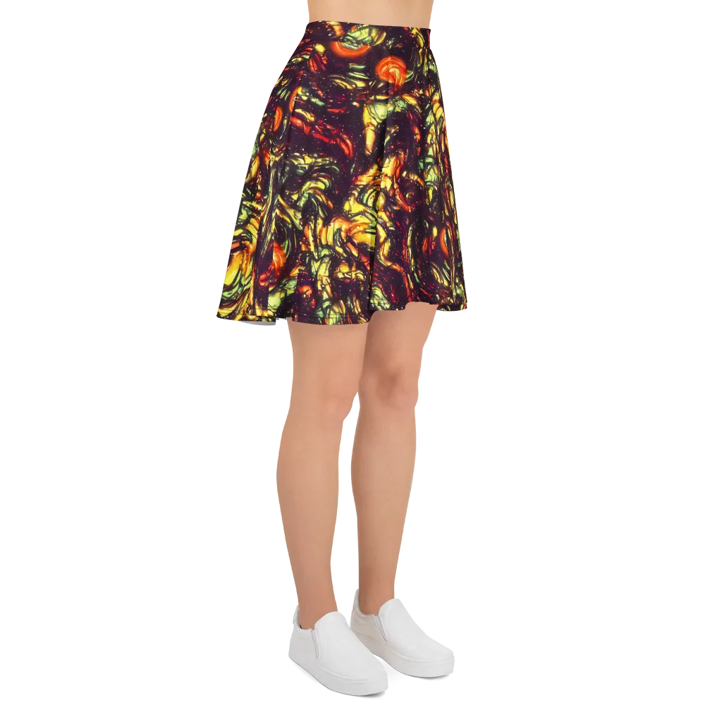 Cosmic Wildfire on Skater Skirt — Right