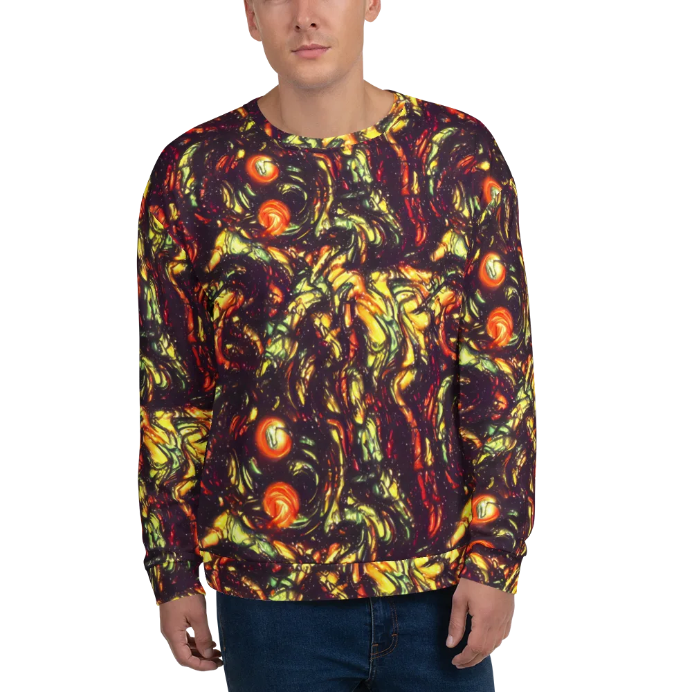 Cosmic Wildfire on Sweatshirt — Front