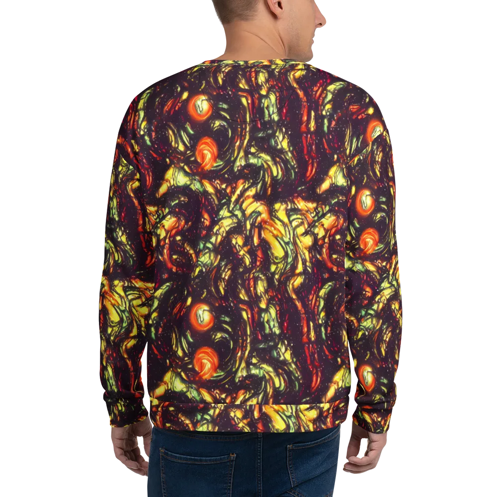 Cosmic Wildfire on Sweatshirt — Back